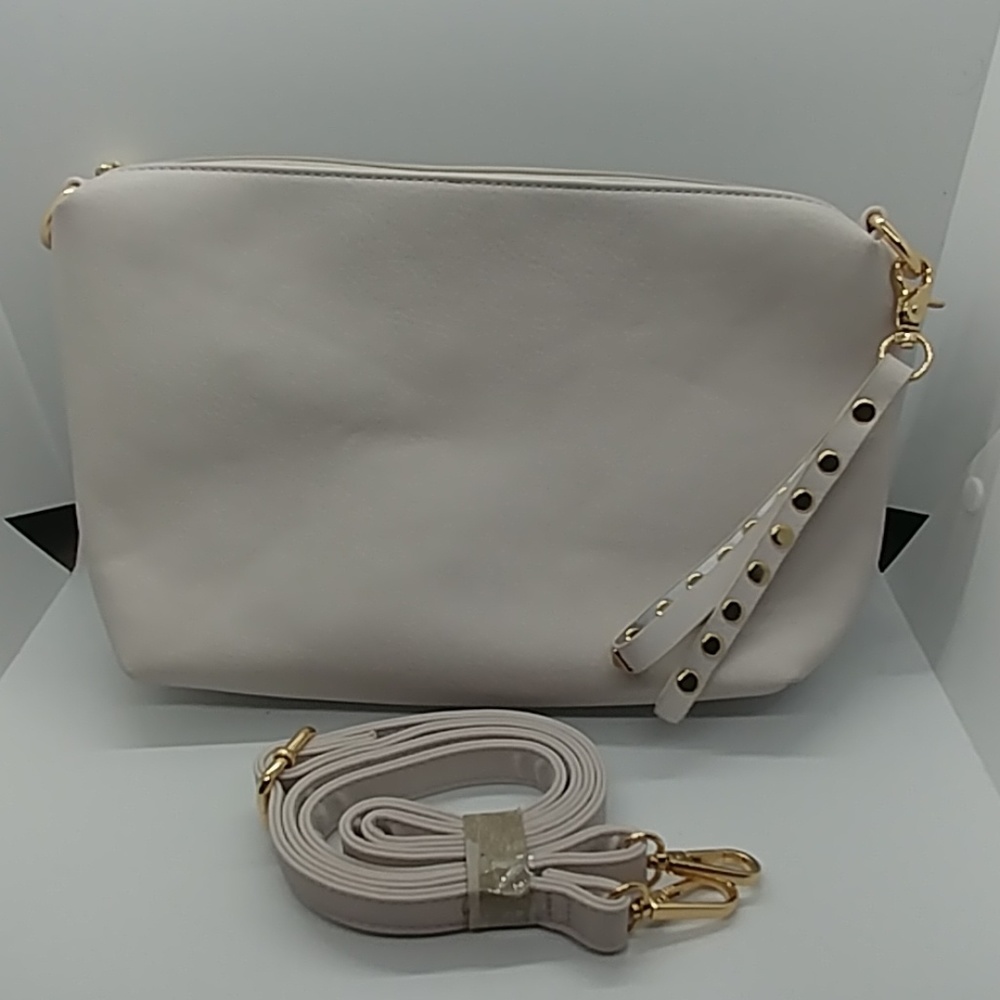 Carlos Santana off white shoulder bag studded hang